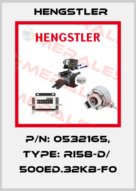 p/n: 0532165, Type: RI58-D/  500ED.32KB-F0 Hengstler
