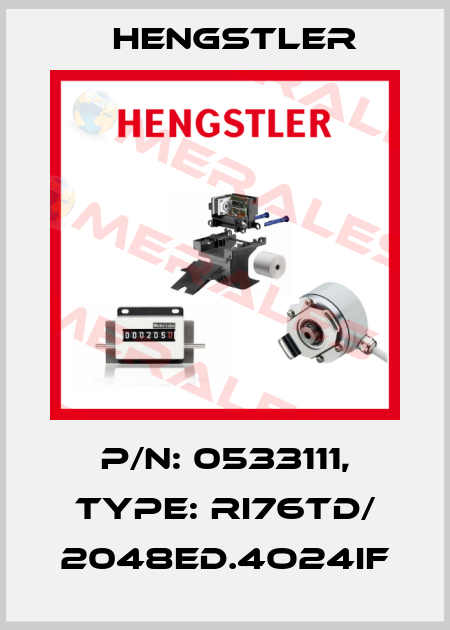 p/n: 0533111, Type: RI76TD/ 2048ED.4O24IF Hengstler