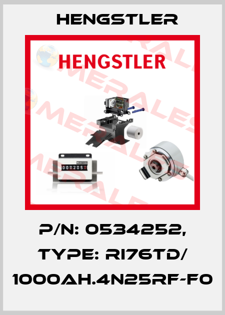 p/n: 0534252, Type: RI76TD/ 1000AH.4N25RF-F0 Hengstler
