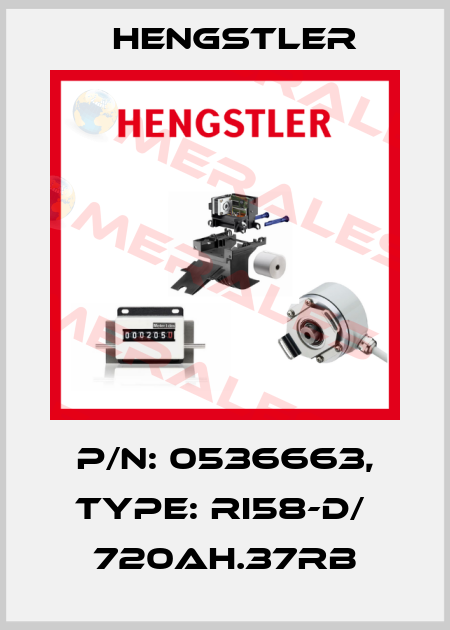 p/n: 0536663, Type: RI58-D/  720AH.37RB Hengstler
