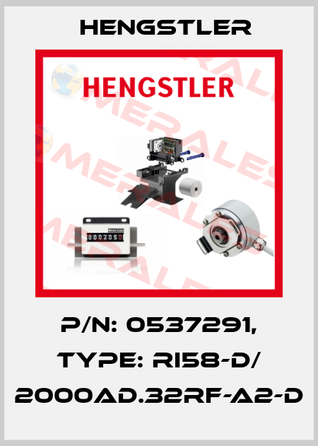 p/n: 0537291, Type: RI58-D/ 2000AD.32RF-A2-D Hengstler