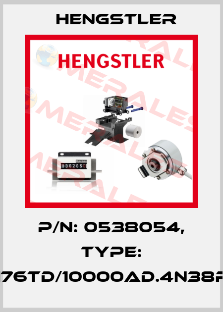 p/n: 0538054, Type: RI76TD/10000AD.4N38RF Hengstler