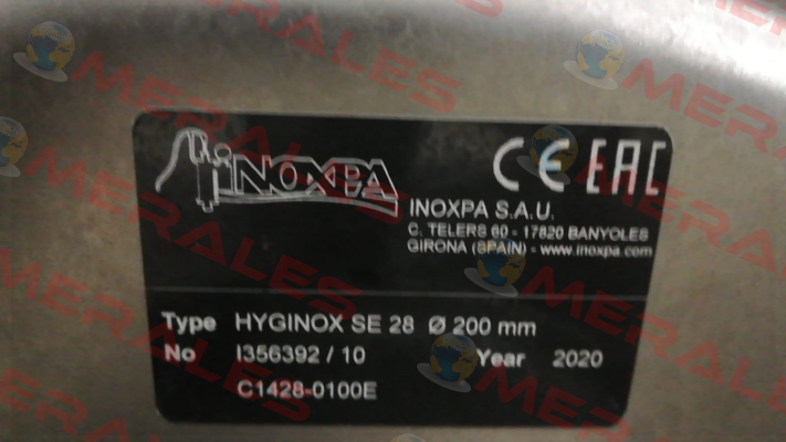 bellows for I356392/10 Inoxpa