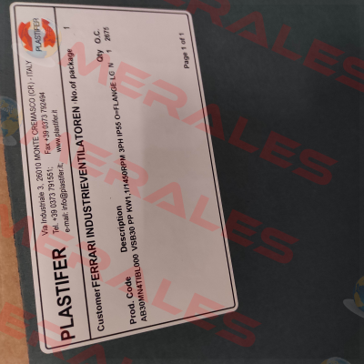 VSB 30, Shape "A", LG0 Plastifer