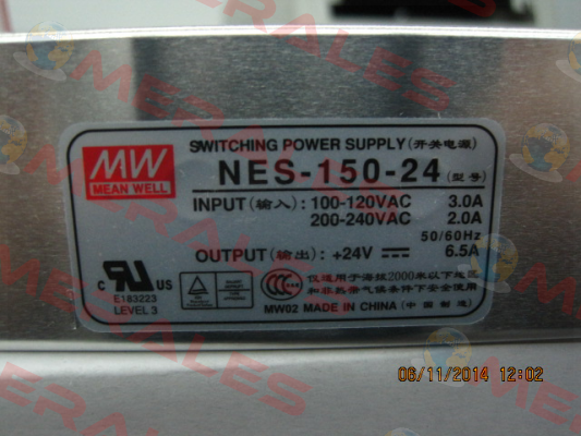 709-NES150-24   MFR. #:NES150-24 Mean Well