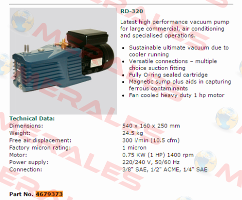 p/n: 4679373, Type: RD-320 Refco