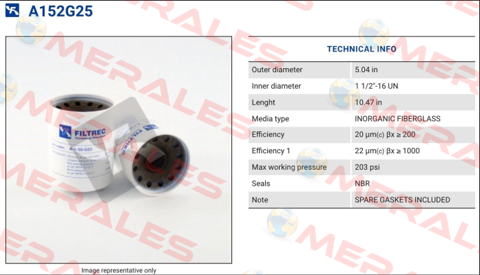 A152GW25 Filtrec