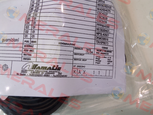 Cod. KAX 11 Alfamatic
