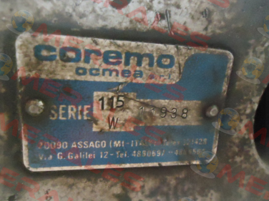 115W unit, serial number 11938  Coremo