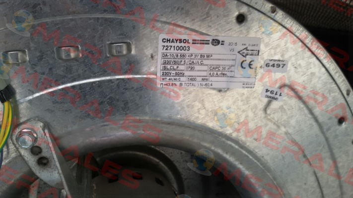 72710003 / DA-10/8 550 4P 3V B9 MP Chaysol
