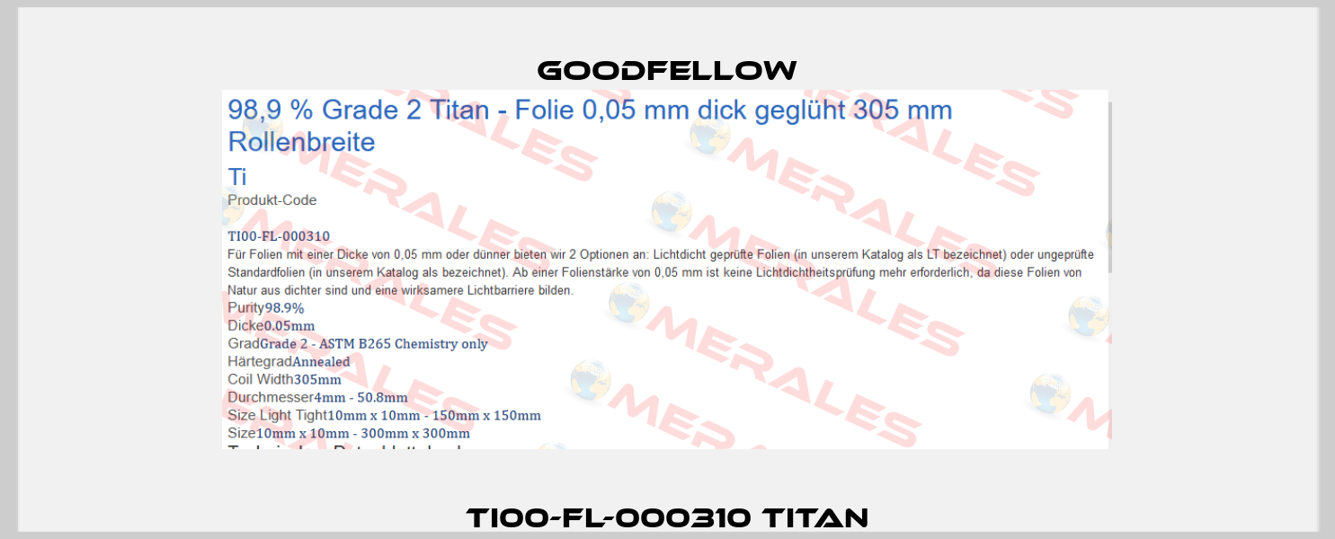 TI00-FL-000310 Titan Goodfellow