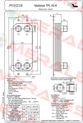 TPL 00 K 10-12 / PN: 632 800 817 2 00 Funke