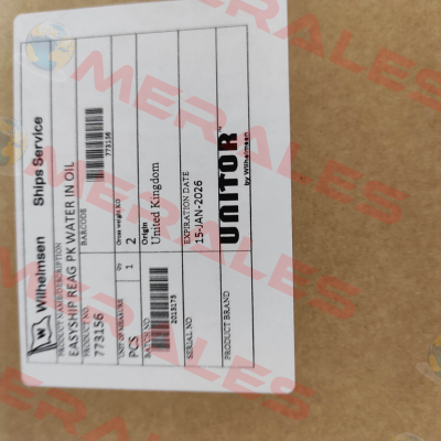 773156 Unitor Chemicals