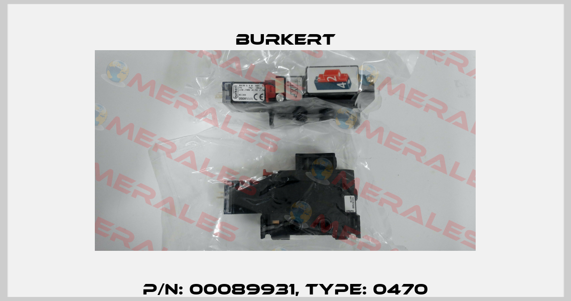 P/N: 00089931, Type: 0470 Burkert