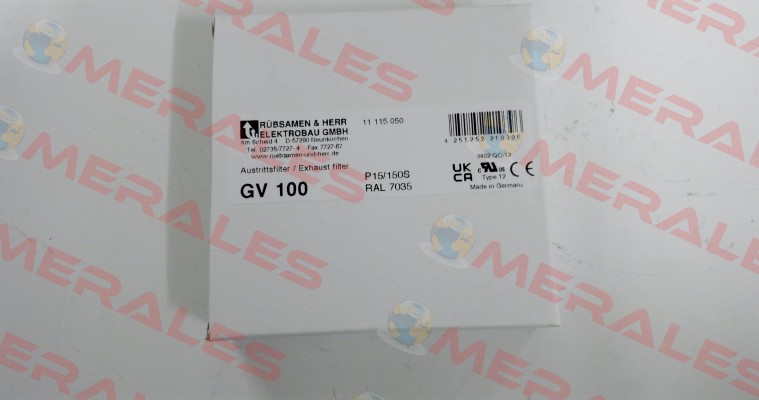 GV 100 Light grey RAL 7035 Rübsamen & Herr