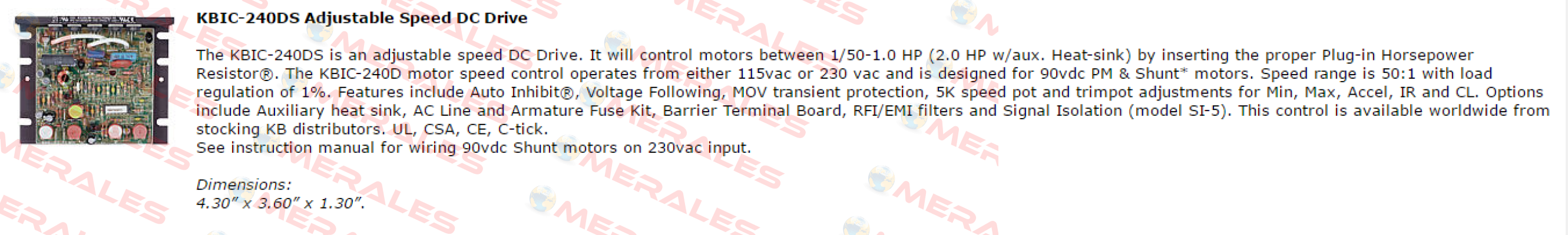 KBIC-240DS (9423J) KB Electronics