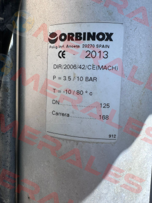 DIR/2006/42/CE(MACH) DN 125 Orbinox