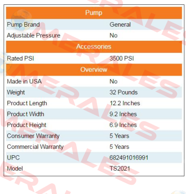 TS2021 General Pump