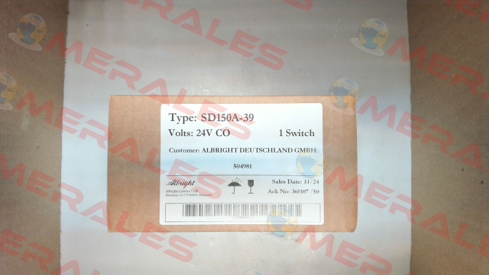 SD 150 A-39 24V CO Albright