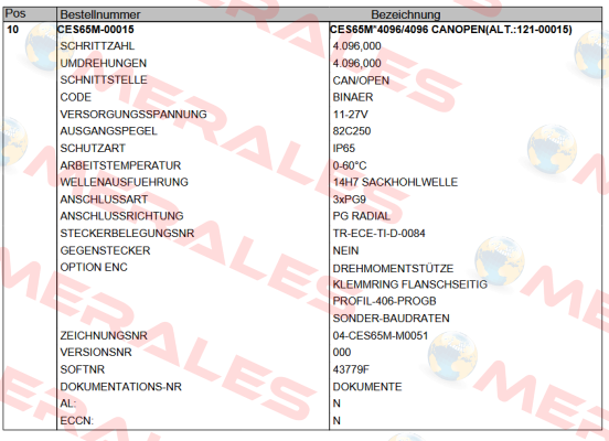 CES65M-00015 TR Electronic