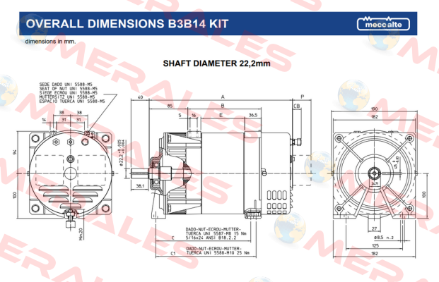 S16W-105 with  B3B14 Kit Mecc Alte