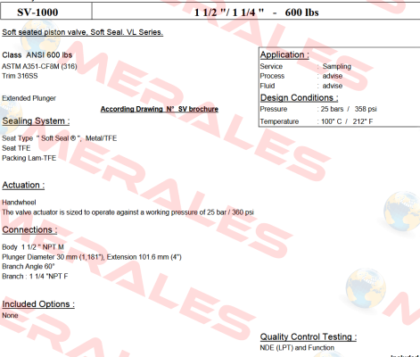 SV1006HCFMFL0400NN STRAHMAN VALVES