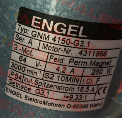 GNM 4150-G.3.1,S/N 4311866)  Engel Motor