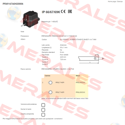 PFA9167A0420006 Ter Tecno Elettrica Ravasi