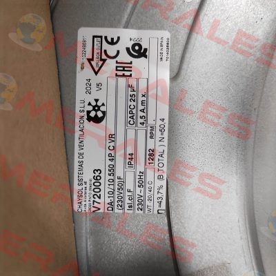 V720063 DA 10/10 550 Watt 4 P Chaysol
