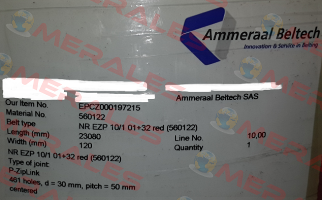 NR EZP 10/1 01+32 rot (560122)  Ammeraal Beltech