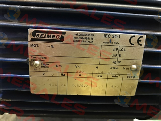 HBV 80C 4 230.400-50 B14  Seimec (Rossi)