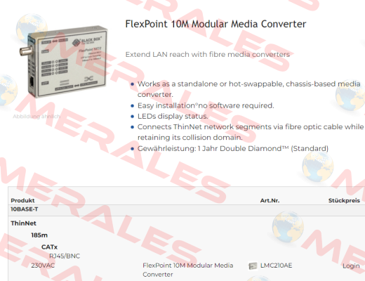 LMC210AE Black Box