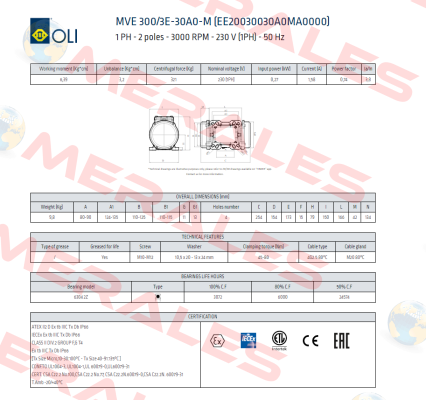 MVE 300/3E-30A0-M Oli