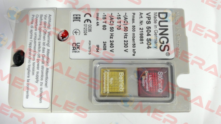 219881 / VPS 504 S04 230V Dungs