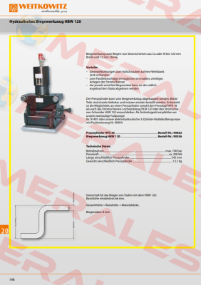 90556/Biegewerkzeug HBW 120 WEITKOWITZ