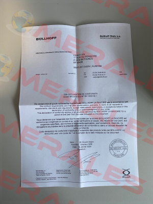 CERTIFICATE OF CONFORMITY NFL 00-015C BOLLHOFFOTALU Böllhoff