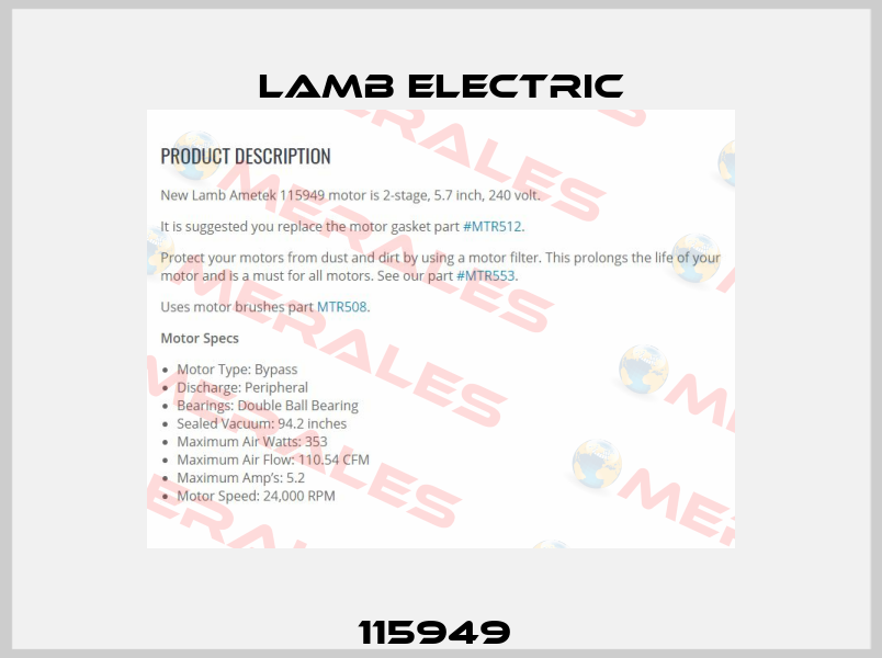115949  Lamb Electric