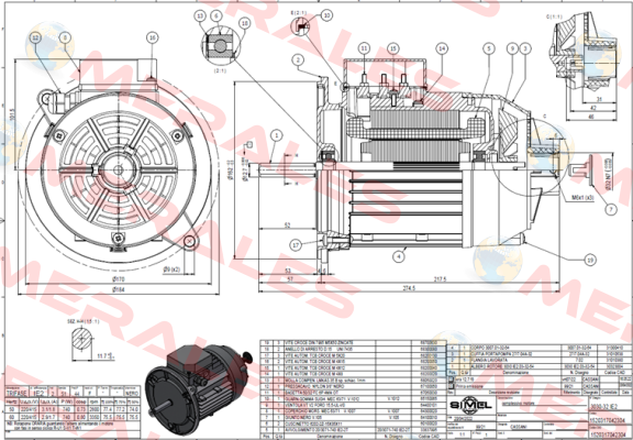 3030-32 IE2, 220-415V/50-60 Hz. Simel