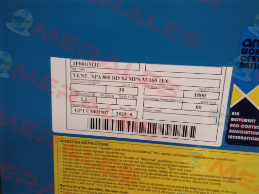 NPA 800 RD S4 Comefri