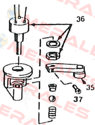 Index 37 Screw for lever Midori