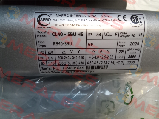 CL 40 HS kW0,9 MAPRO International
