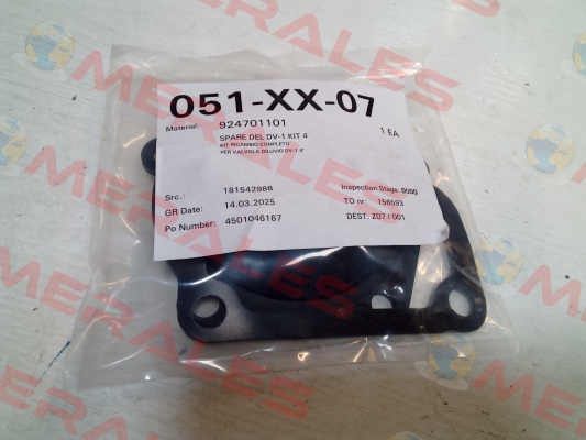 J999 / KIT FOR VALVE DV-1 4'' Grinnell