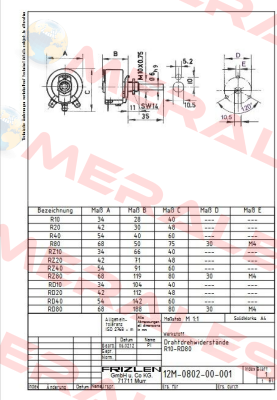 R40-1.0K/50Watt Frizlen