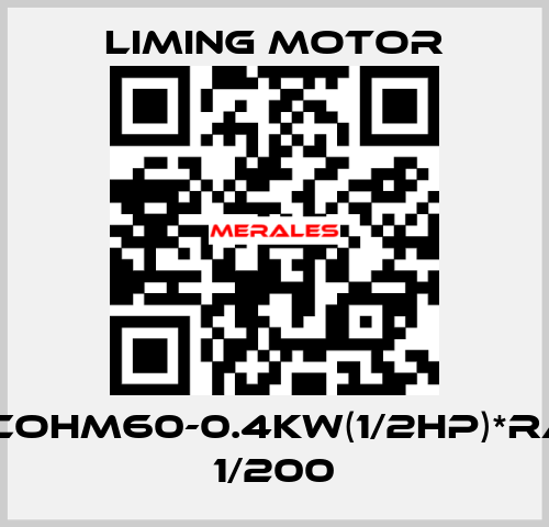 LM-COHM60-0.4KW(1/2HP)*RATIO 1/200 Liming Motor
