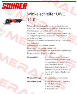 UWG 11-R 230V VDE /100054611 Suhner