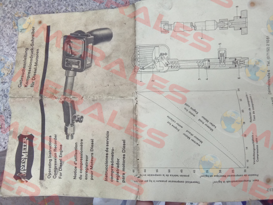 Compression Recorder 10-60 Bar  Motometer