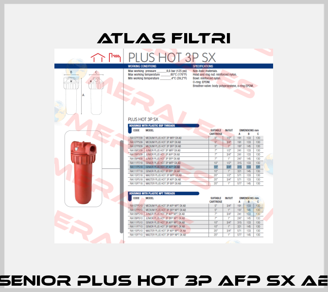 Senior Plus HOT 3P AFP SX AB Atlas Filtri