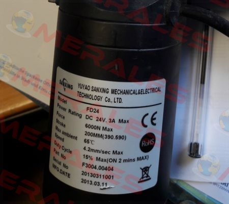 F3004.00404 / FD24, DC 24V. 3A Max Sanxing