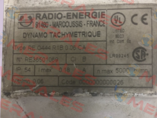 RE O444 R1B 0 06 CA   Radio Energie
