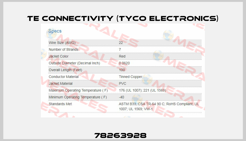 78263928   TE Connectivity (Tyco Electronics)